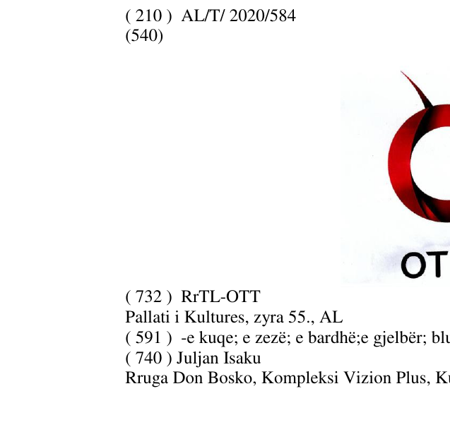 Zëri i markës O OTTO në buletin