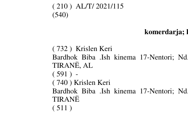Zëri i markës komerdarja; komerdarja.al në buletin