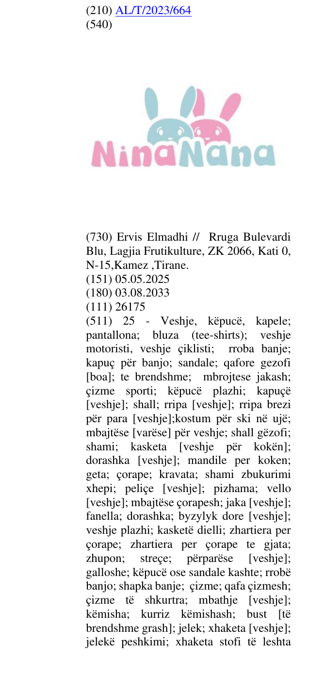 Zëri i markës NinaNana në buletin