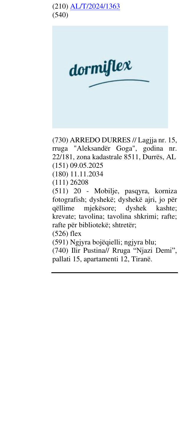 Zëri i markës flex në buletin