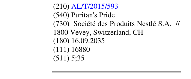 Zëri i markës Puritan's Pride në buletin