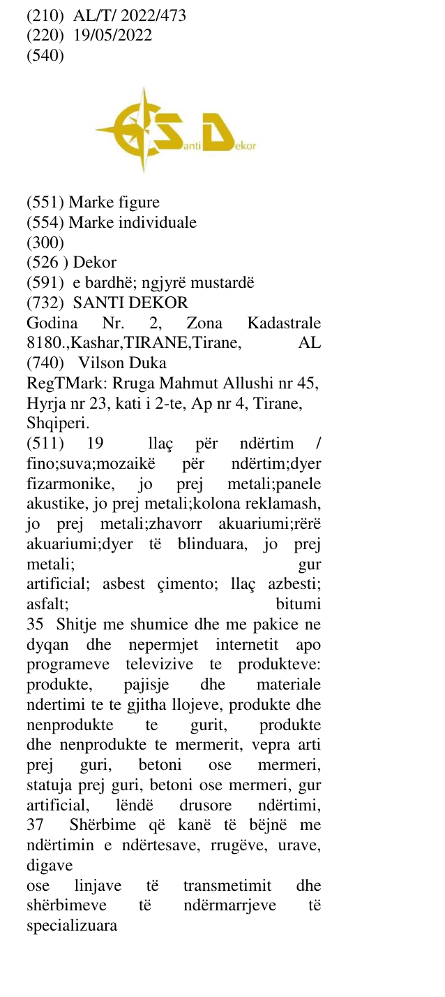 Zëri i markës Dekor në buletin