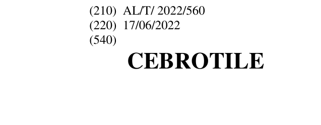 Zëri i markës CEBROTILE në buletin