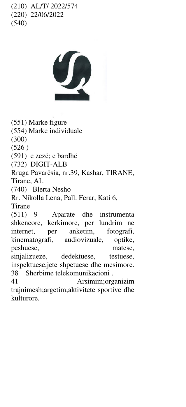 Zëri i markës S1 në buletin
