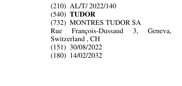 Zëri i markës TUDOR në buletin
