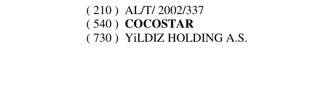 Zëri i markës COCOSTAR në buletin