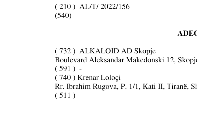 Zëri i markës ADEGRON në buletin