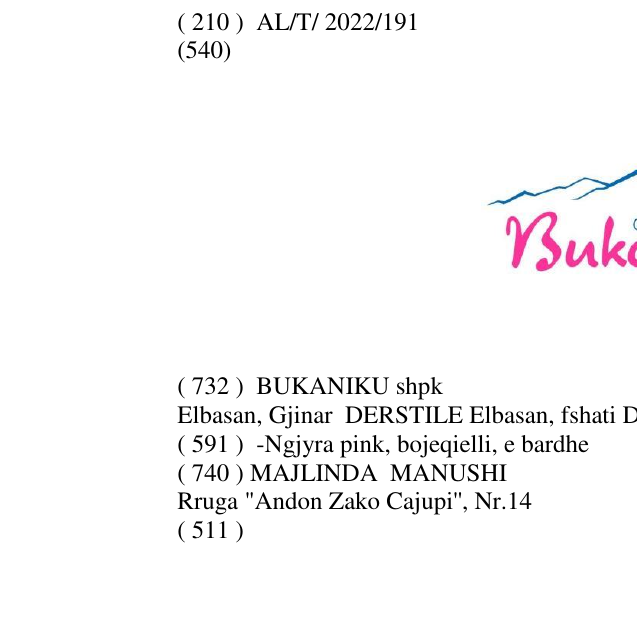 Zëri i markës Gjinar BUKANIKU në buletin