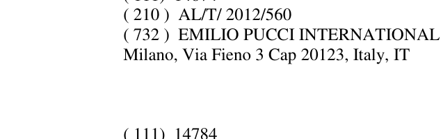 Zëri i markës EMILIO PUCCI në buletin