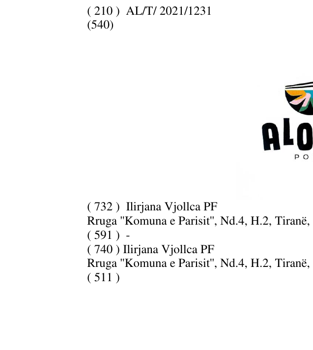 Zëri i markës Aloa poké në buletin