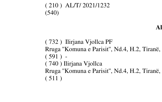 Zëri i markës Aloa në buletin