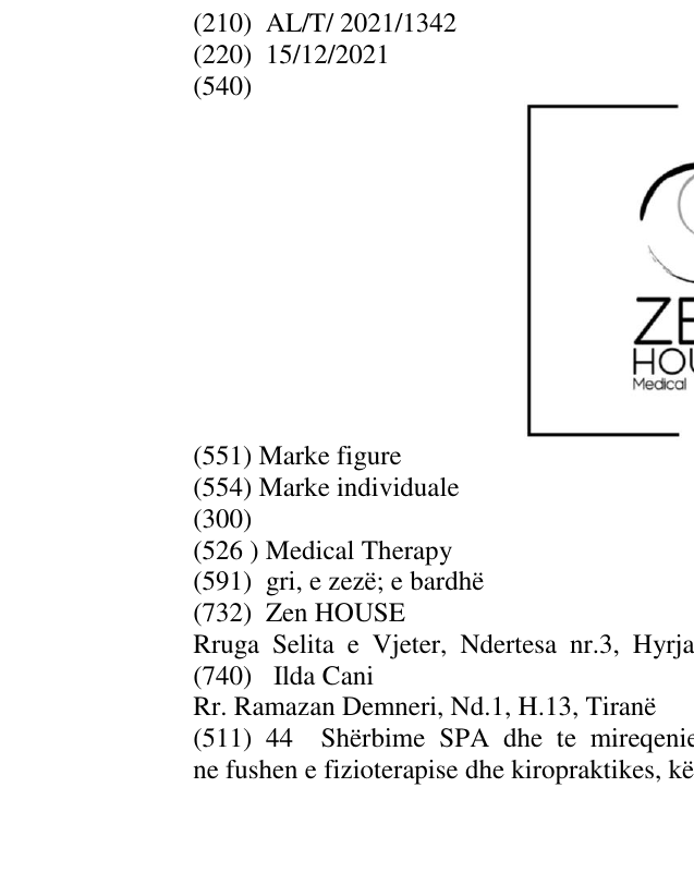 Zëri i markës Medical Therapy në buletin