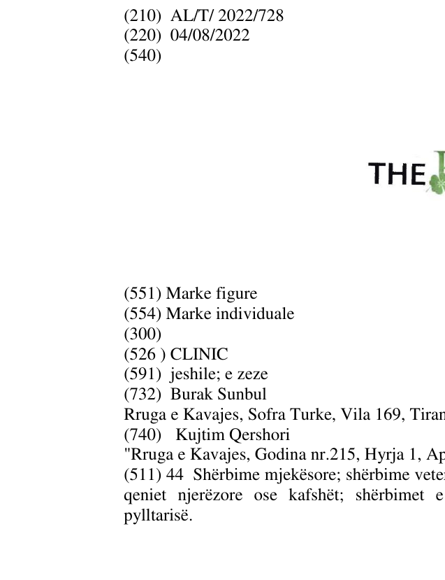 Zëri i markës CLINIC në buletin