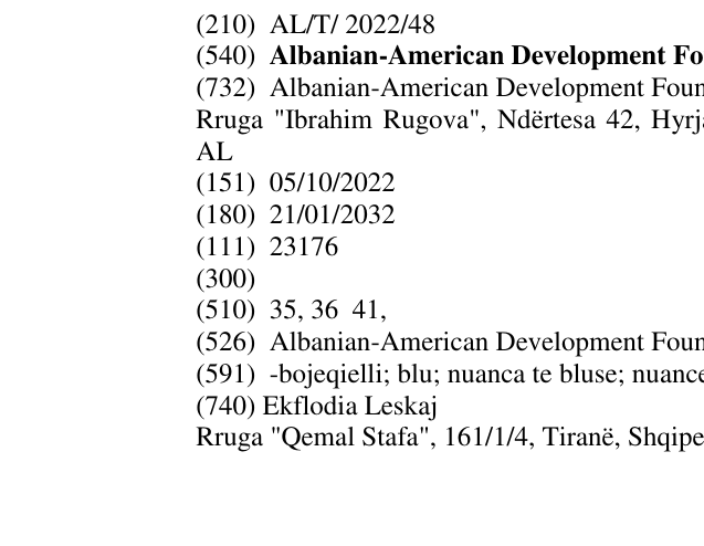 Zëri i markës Albanian-American Development Foundation në buletin