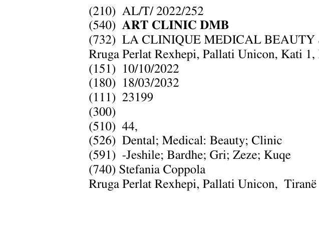 Zëri i markës ART CLINIC DMB në buletin
