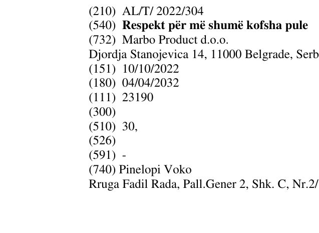 Zëri i markës Respekt për më shumë kofsha pule në buletin