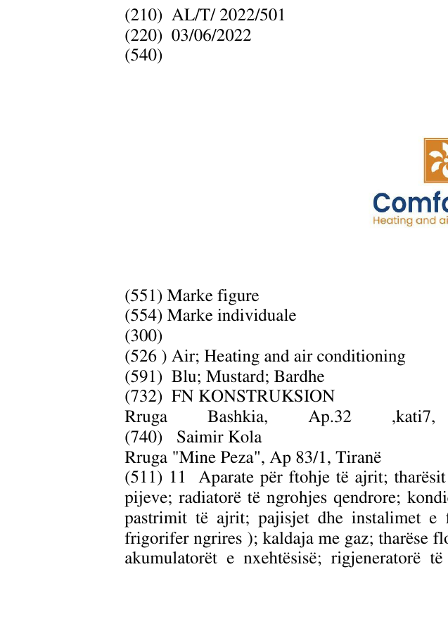 Zëri i markës Air; Heating and air conditioning në buletin
