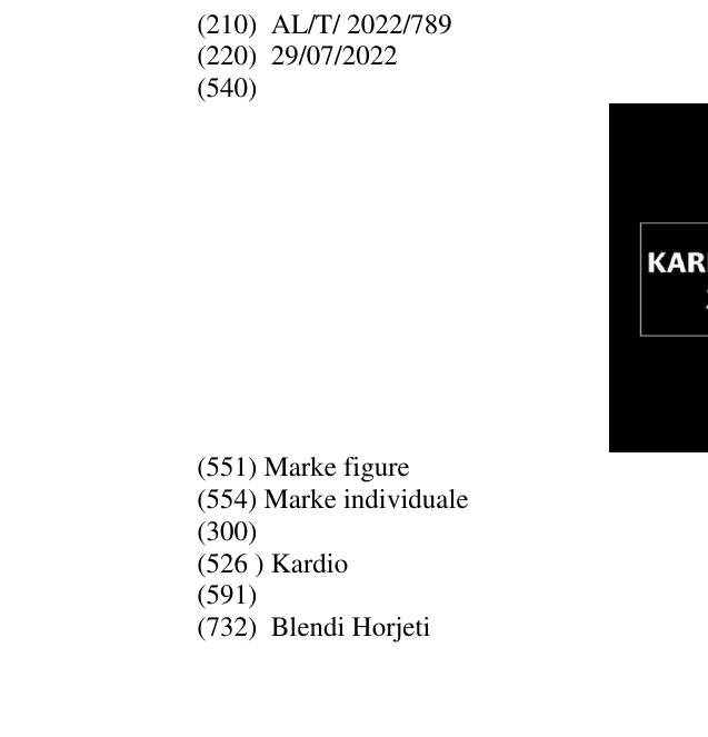 Zëri i markës Kardio në buletin