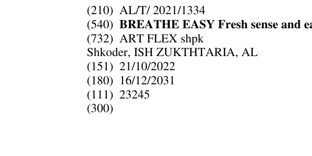 Zëri i markës BREATHE EASY Fresh sense and easy sleep në buletin