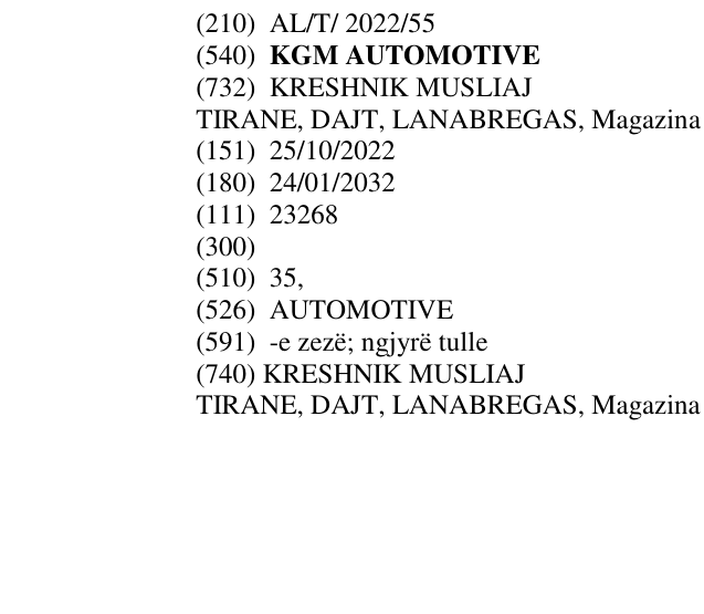 Zëri i markës KGM AUTOMOTIVE në buletin
