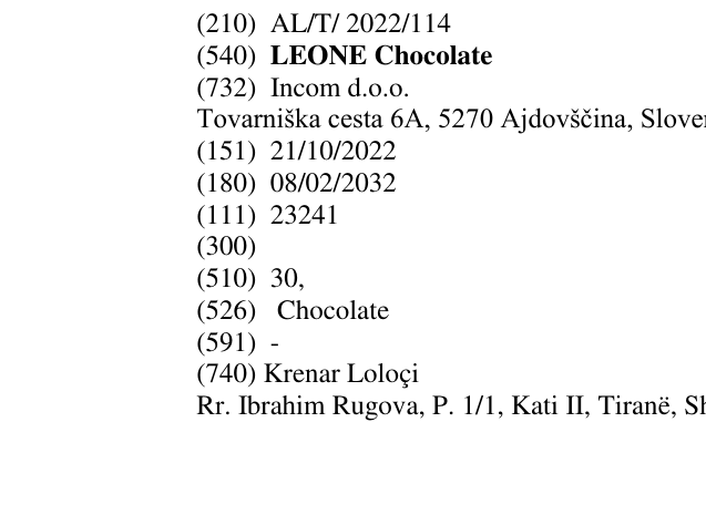 Zëri i markës LEONE Chocolate në buletin