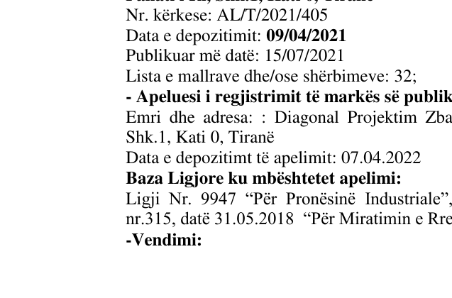Zëri i markës FRUIT-IN në buletin