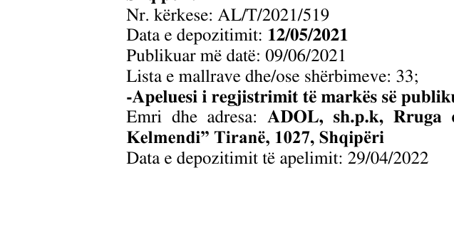 Zëri i markës GJERGJ KASTRIOTI SKENDERBEU FERNET MENTE në buletin