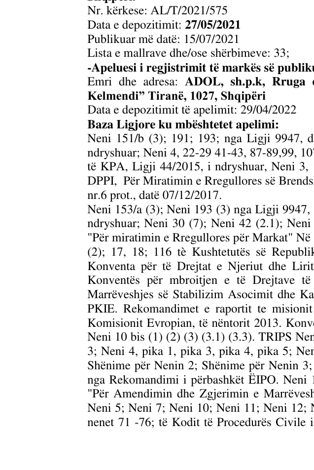 Zëri i markës GJERGJ KASTRIOTI SKENDERBEU RAKI ARRE PREMIUM në buletin