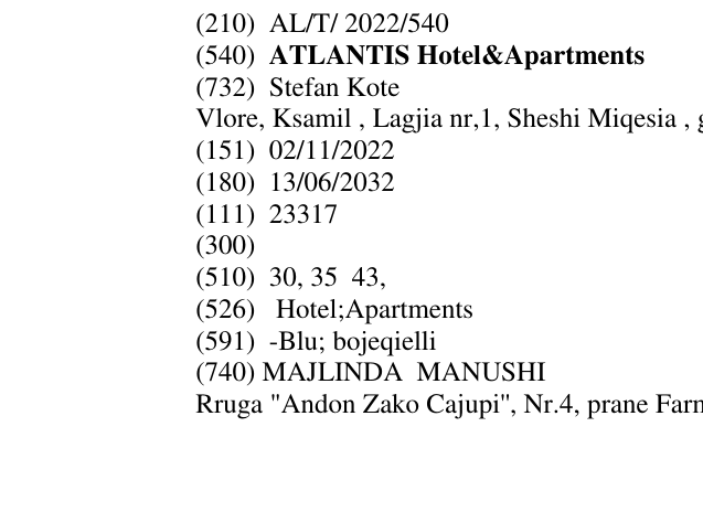 Zëri i markës ATLANTIS Hotel&Apartments në buletin
