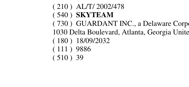 Zëri i markës SKYTEAM në buletin