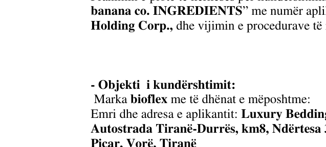 Zëri i markës One the better banana co. INGREDIENTS në buletin