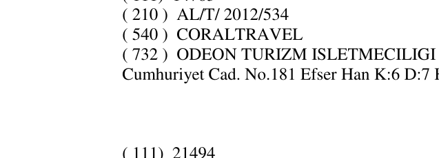Zëri i markës CORALTRAVEL në buletin