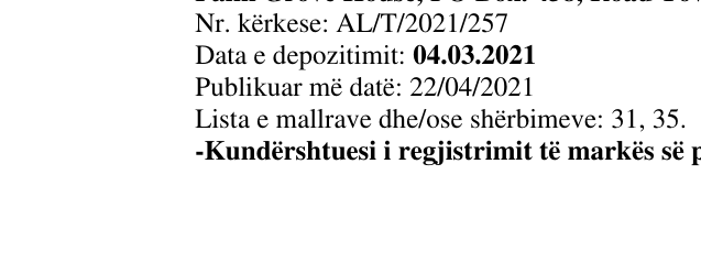 Zëri i markës FARMISA në buletin