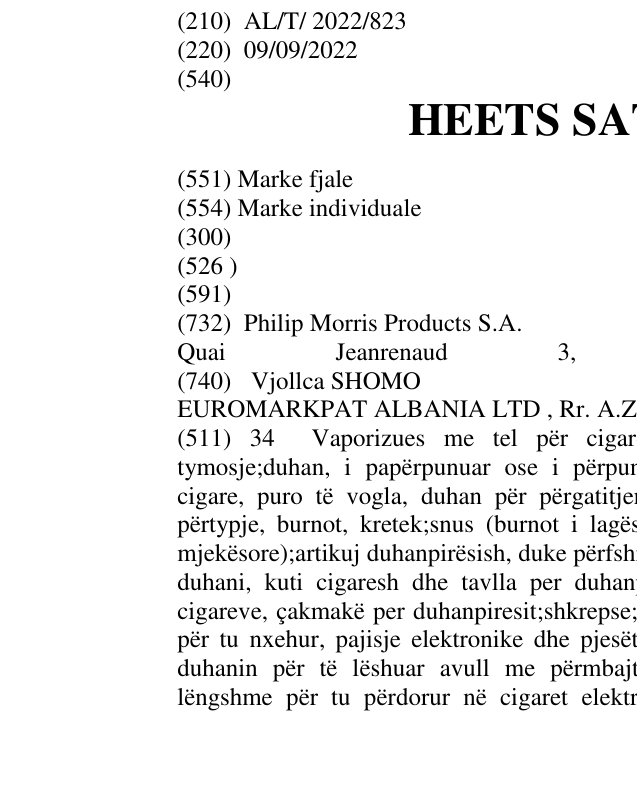 Zëri i markës HEETS SATIN WAVE në buletin
