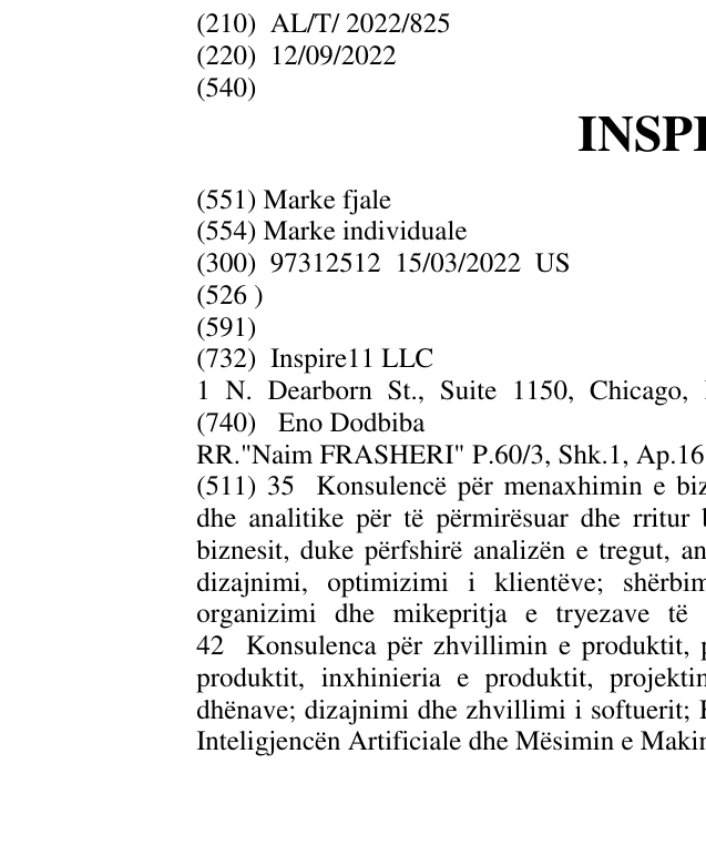 Zëri i markës INSPIRE11 në buletin
