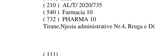 Zëri i markës Farmacia 10 në buletin