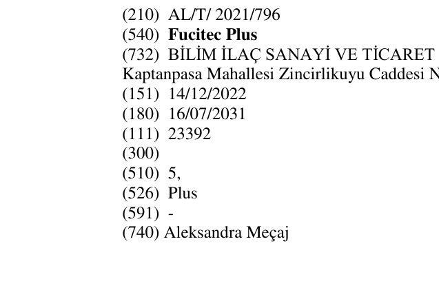 Zëri i markës Fucitec Plus në buletin