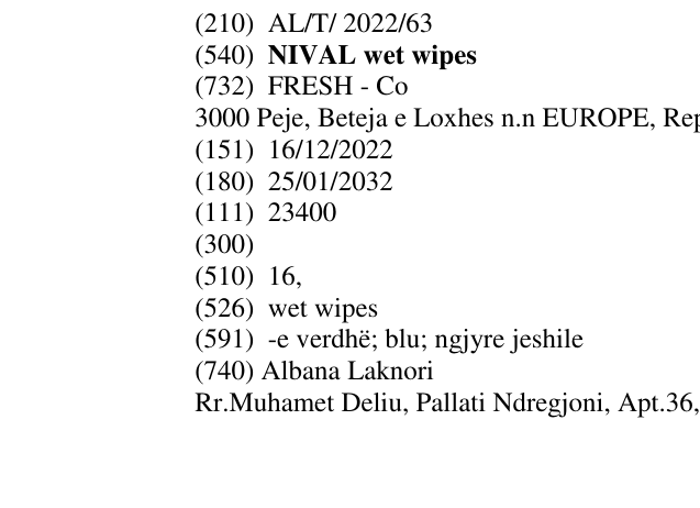 Zëri i markës NIVAL wet wipes në buletin