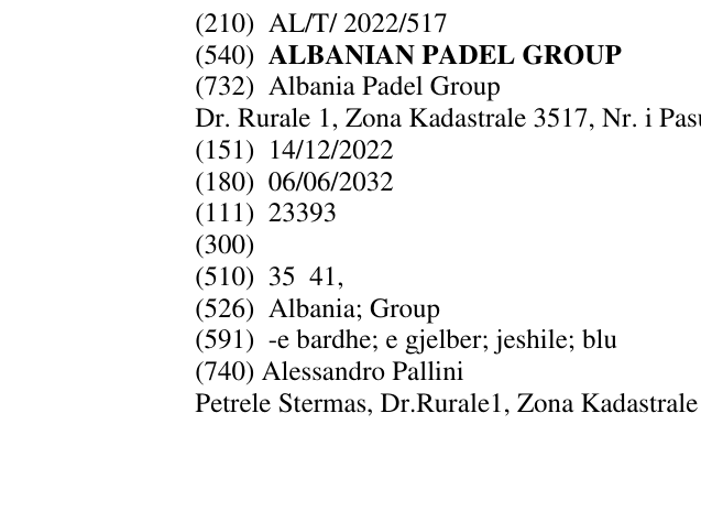 Zëri i markës ALBANIAN PADEL GROUP në buletin
