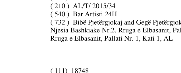 Zëri i markës Bar Artisti 24H në buletin
