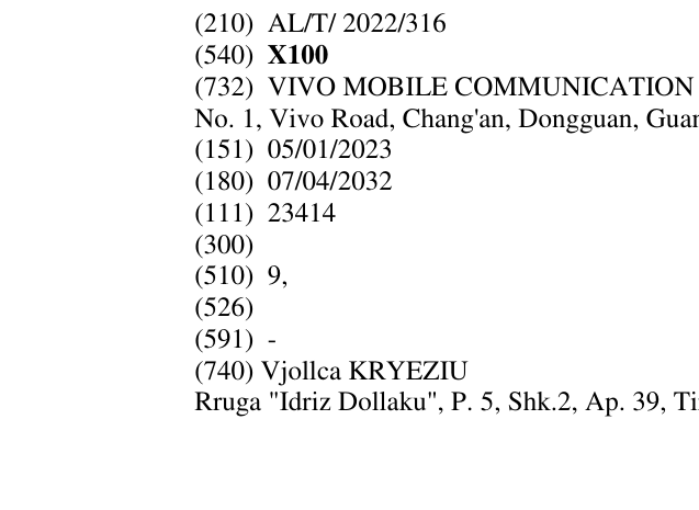 Zëri i markës X100 në buletin
