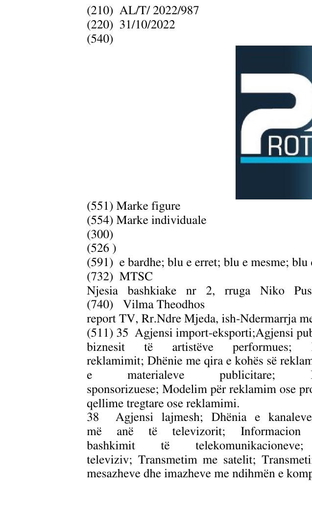 Zëri i markës PA PROTOKOLL në buletin