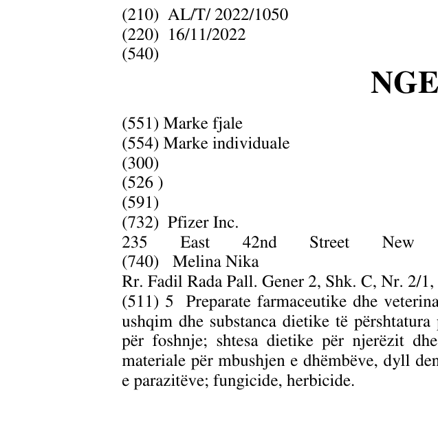 Zëri i markës NGENLA në buletin
