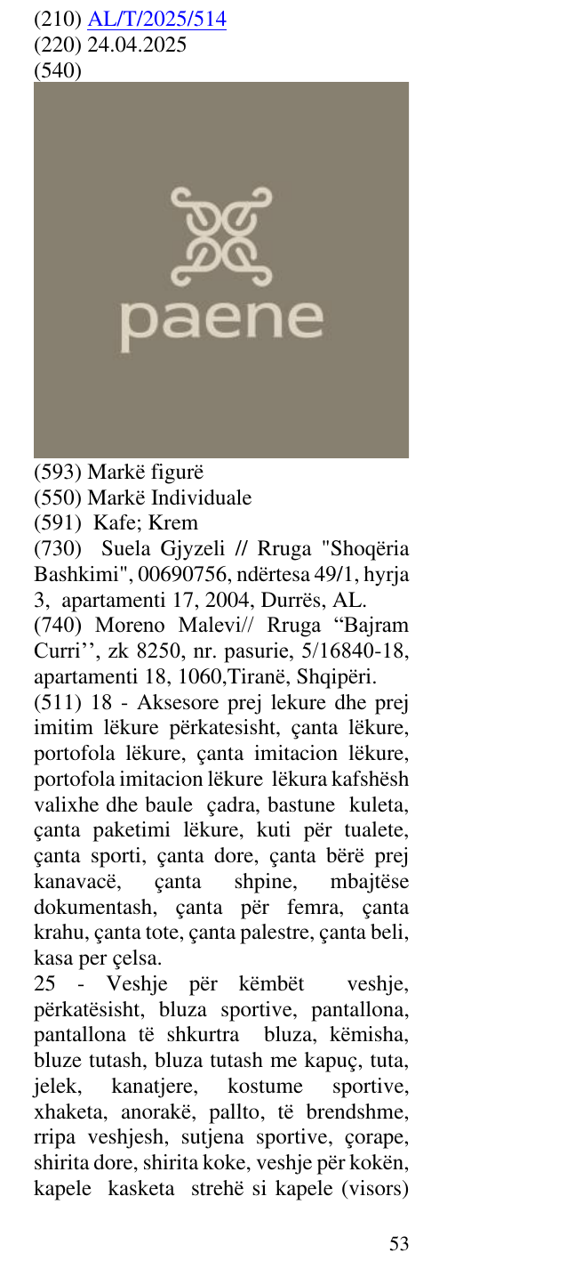 Zëri i markës paene në buletin
