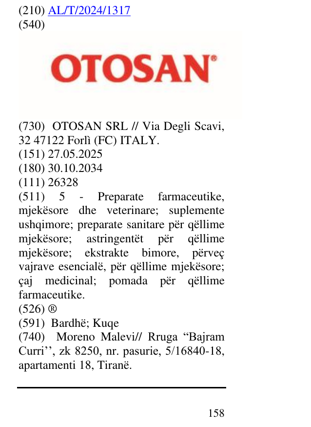 Zëri i markës ® në buletin