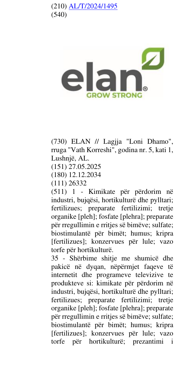 Zëri i markës ® në buletin