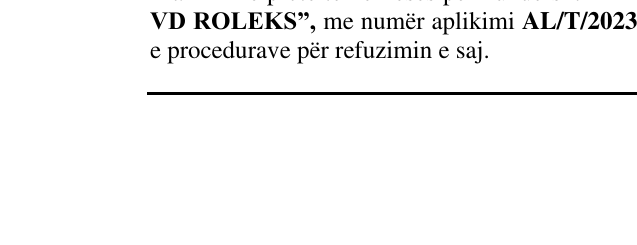 Zëri i markës HOTEL VD ROLEKS në buletin