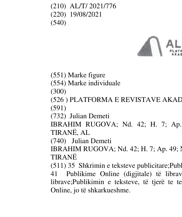 Zëri i markës PLATFORMA E REVISTAVE AKADEMIKE SHQIPTARE në buletin