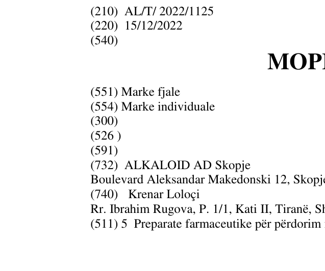 Zëri i markës MOPIVOX në buletin