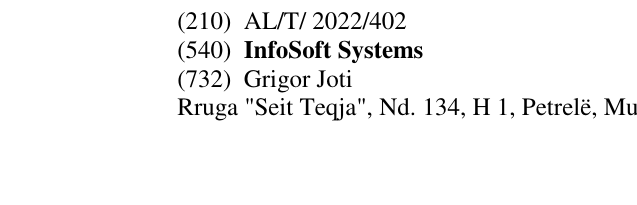 Zëri i markës InfoSoft Systems në buletin